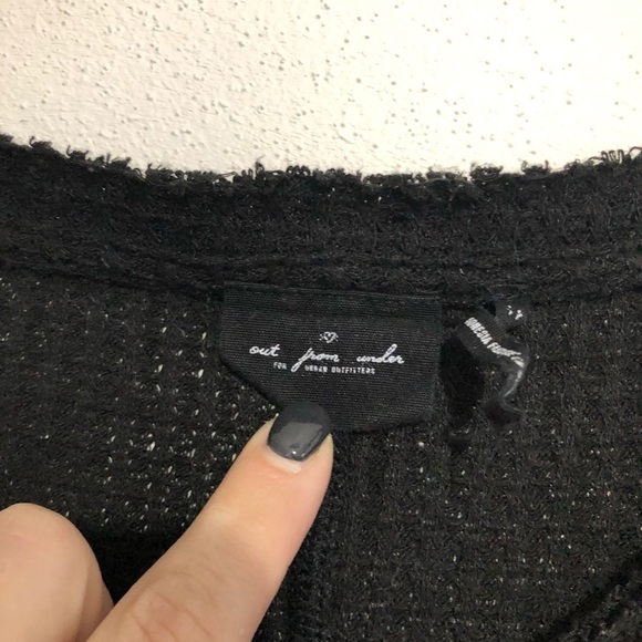 Out From Under Waffle Knit Front Tie Top Small - Picture 4 of 5